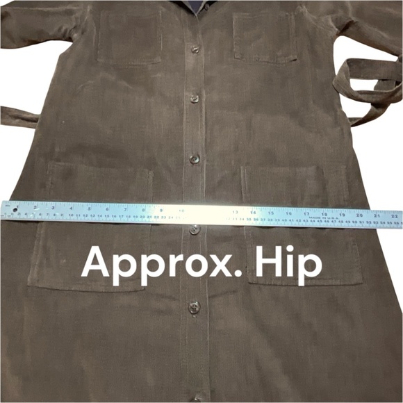 MARJORIE HAMILTON 100% Cotton Corduroy Button Front Shirt Dress Fully Lined Sz14 - Picture 7 of 11